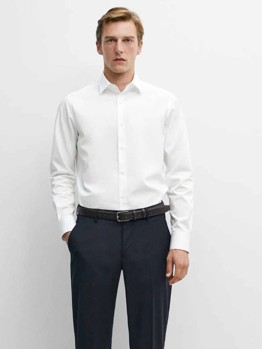 Massimo Dutti NWT Men’s SLIM FIT 100% COTTON POPLIN SHIRT 5111/911
